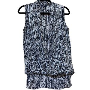 Max Edition Black, White, and Silver Blouse Size M